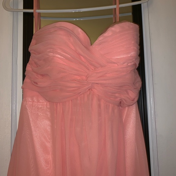 Peach Long Strapless Prom/Ball/Gala Dress - Picture 3 of 6